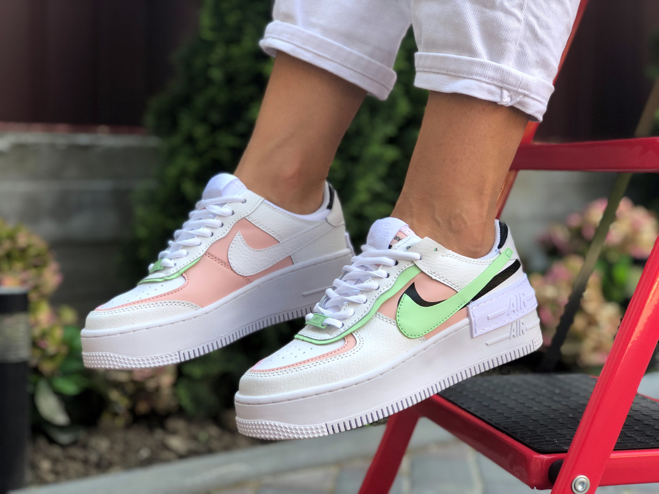 Кроссовки женские Nike Air Force 1 Shadow белые с персиковым, Найк Аир Форс, натуральная кожа, код SD-9671 38
Кроссовки женские Nike Air Force 1 Shadow белые с персиковым, Найк Аир Форс, натуральная кожа, код SD-9671 38