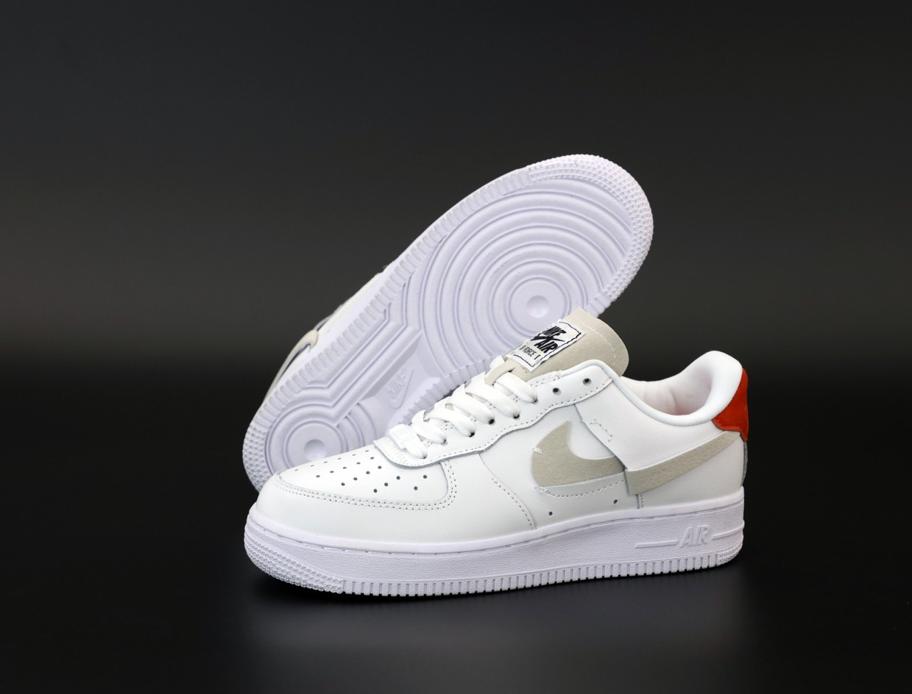 Кроссовки мужские Nike Air Force белые с красно-синим задником, Найк Аир Форс, натуральная кожа, код KD-12083 43
Кроссовки мужские Nike Air Force белые с красно-синим задником, Найк Аир Форс, натуральная кожа, код KD-12083 43