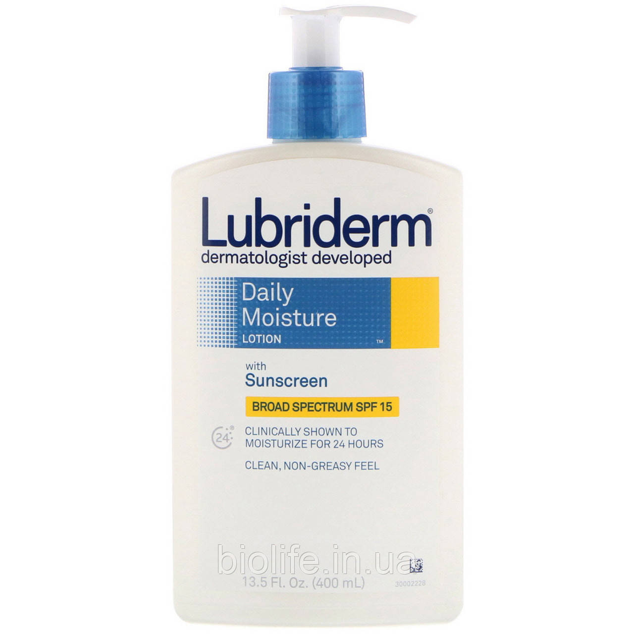 Lubriderm, Дневной увлажняющий лосьон с солнцезащитным кремом, SPF 15, 13,5 жидкой унции (400 мл
Lubriderm, Дневной увлажняющий лосьон с солнцезащитным кремом, SPF 15, 13,5 жидкой унции (400 мл