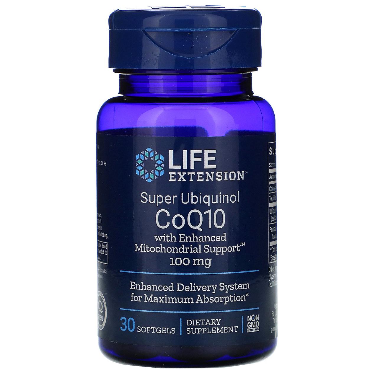 Life Extension, Super Ubiquinol CoQ10 для поддержки митохондрий, 100 мг, 30 мягких таблеток
Life Extension, Super Ubiquinol CoQ10 для поддержки митохондрий, 100 мг, 30 мягких таблеток