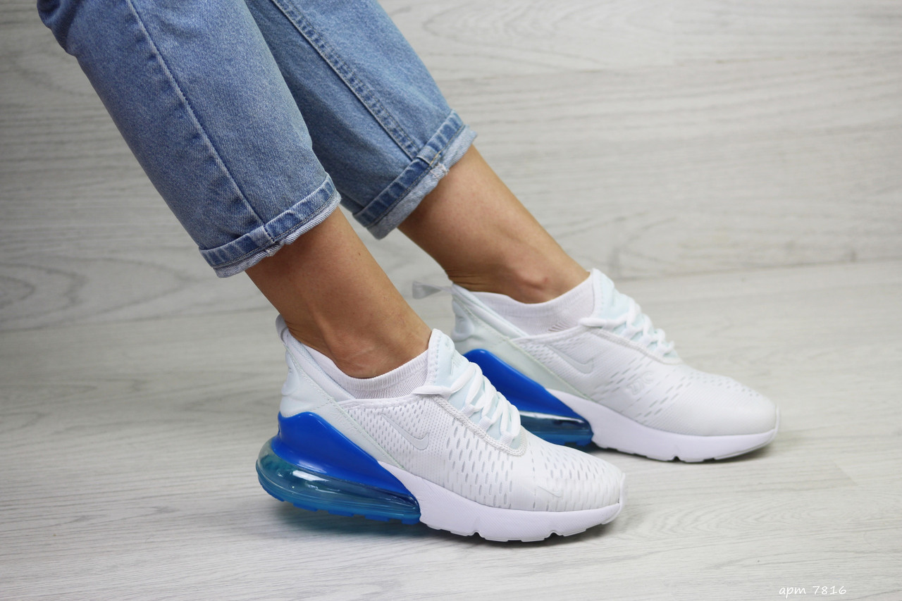Женские кроссовки в стиле Nike Air Max 270, сетка, белые с синим. 37(23,5 см), размеры:36,37,38,40
Женские кроссовки в стиле Nike Air Max 270, сетка, белые с синим. 37(23,5 см), размеры:36,37,38,40