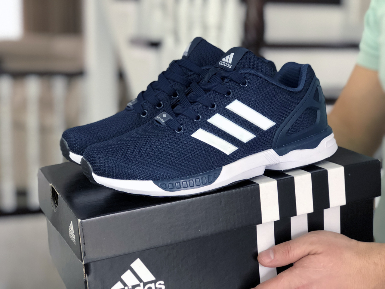 Мужские кроссовки в стиле Adidas Zx Flux, сетка, синие с белым 44(28 см), размеры:44,46
Мужские кроссовки в стиле Adidas Zx Flux, сетка, синие с белым 44(28 см), размеры:44,46