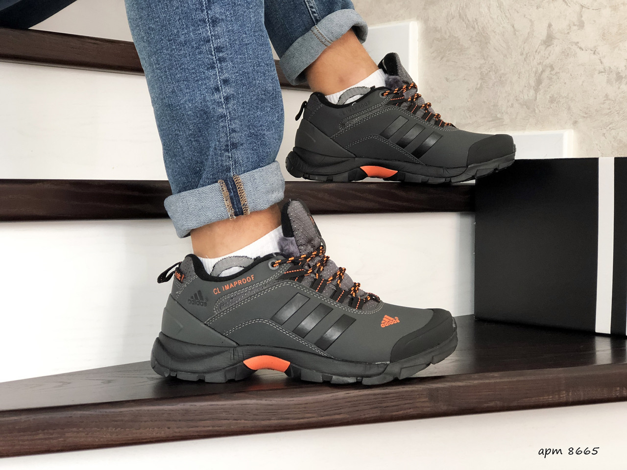 Мужские зимние кроссовки на меху в стиле Adidas Climaproof, кожа, серые 41 (26,5 см), размеры:41,42,43,44
Мужские зимние кроссовки на меху в стиле Adidas Climaproof, кожа, серые 41 (26,5 см), размеры:41,42,43,44