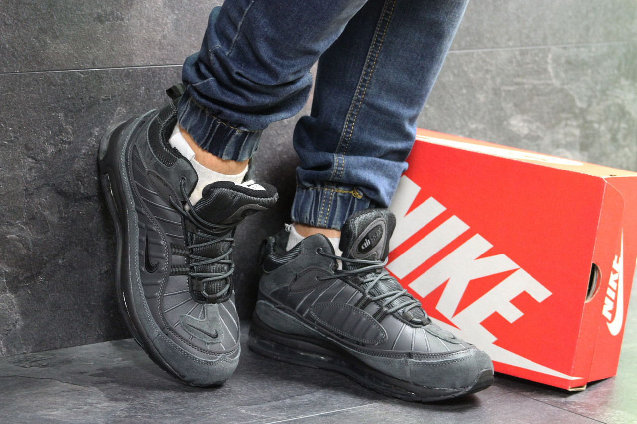 Мужские зимние кроссовки на меху в стиле Nike air Max 98, серые 43 (27,8 см), размеры:41,43,45,46
Мужские зимние кроссовки на меху в стиле Nike air Max 98, серые 43 (27,8 см), размеры:41,43,45,46