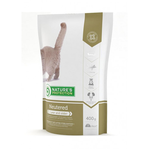 Сухой корм Natures Protection Sterilised Adult для стерилизованных котов от 1 до 8 кг, 400 г
Сухой корм Natures Protection Sterilised Adult для стерилизованных котов от 1 до 8 кг, 400 г