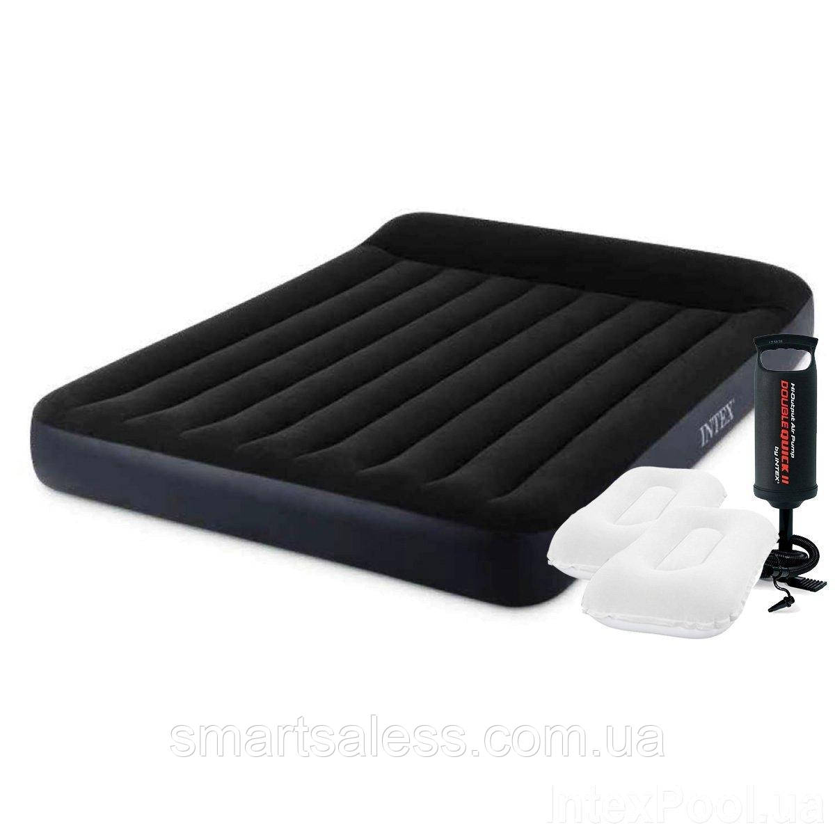 Двухместный надувной матрас Intex Серия: Pillow Rest Classic, 152 x 203 x 25 см, с насосом и подушками, черный
Двухместный надувной матрас Intex Серия: Pillow Rest Classic, 152 x 203 x 25 см, с насосом и подушками, черный