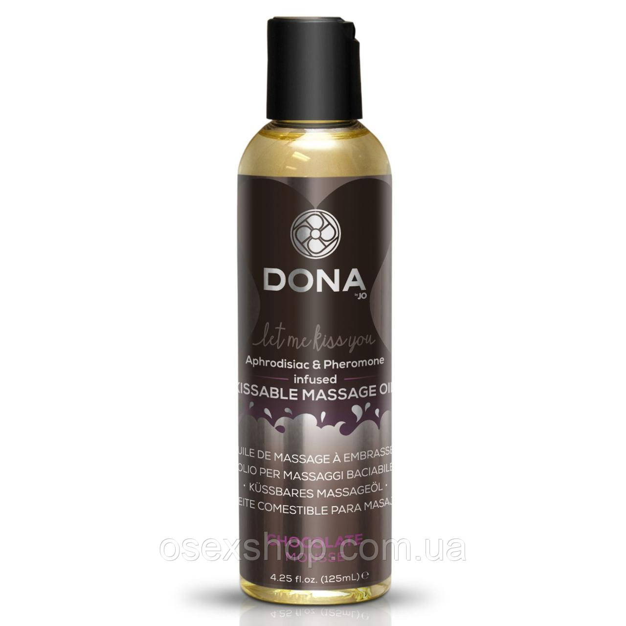 Массажное масло DONA Kissable Massage Oil Chocolate Mousse (110 мл) можно для оральных ласк
Массажное масло DONA Kissable Massage Oil Chocolate Mousse (110 мл) можно для оральных ласк