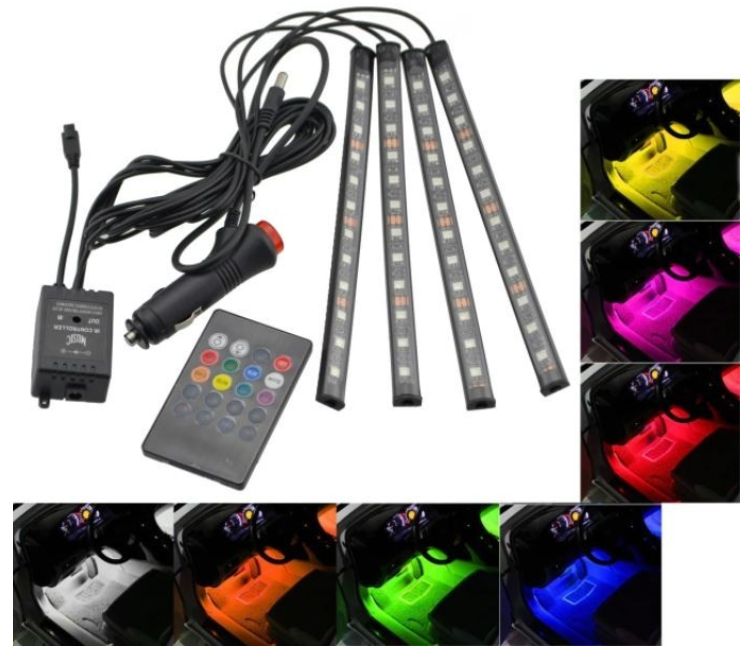 Цветная подсветка для автомобиля водонепроницаемая RGB led Amient HR-01678 с пультом - 50773
Цветная подсветка для автомобиля водонепроницаемая RGB led Amient HR-01678 с пультом - 50773