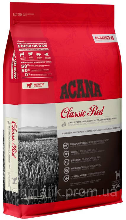 Сухой корм ACANA Classic Red для собак всех пород и возрастов на основе красного мяса ягненка, говядины
Сухой корм ACANA Classic Red для собак всех пород и возрастов на основе красного мяса ягненка, говядины