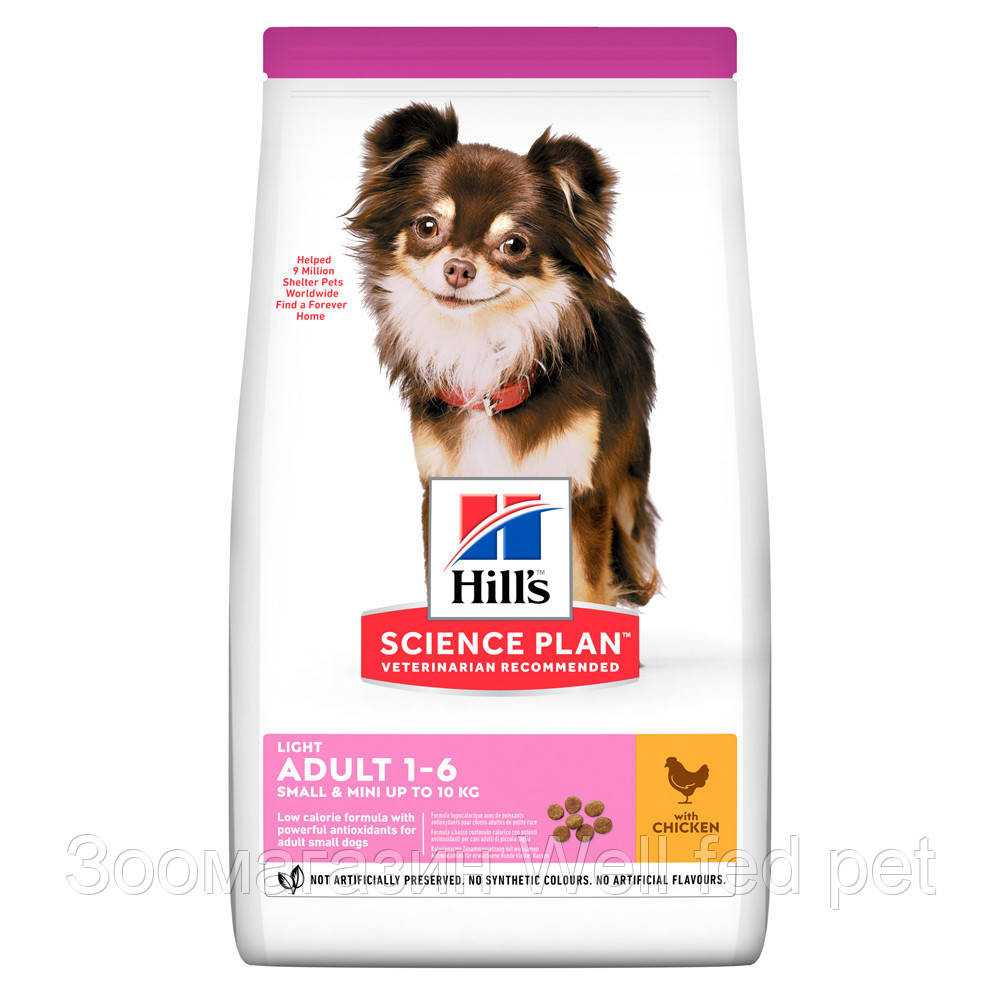 HILL'S SCIENCE PLAN Adult Light Small & Mini (1,5 кг - 6 кг) Сухий Корм для Собак з Куркою
HILL'S SCIENCE PLAN Adult Light Small & Mini (1,5 кг - 6 кг) Сухий Корм для Собак з Куркою