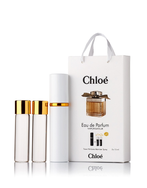 Подарочный парфюмерный набор с феромонами женский Chloe Eau de Parfum (Хлое Парфюм) 3x15 мл
Подарочный парфюмерный набор с феромонами женский Chloe Eau de Parfum (Хлое Парфюм) 3x15 мл