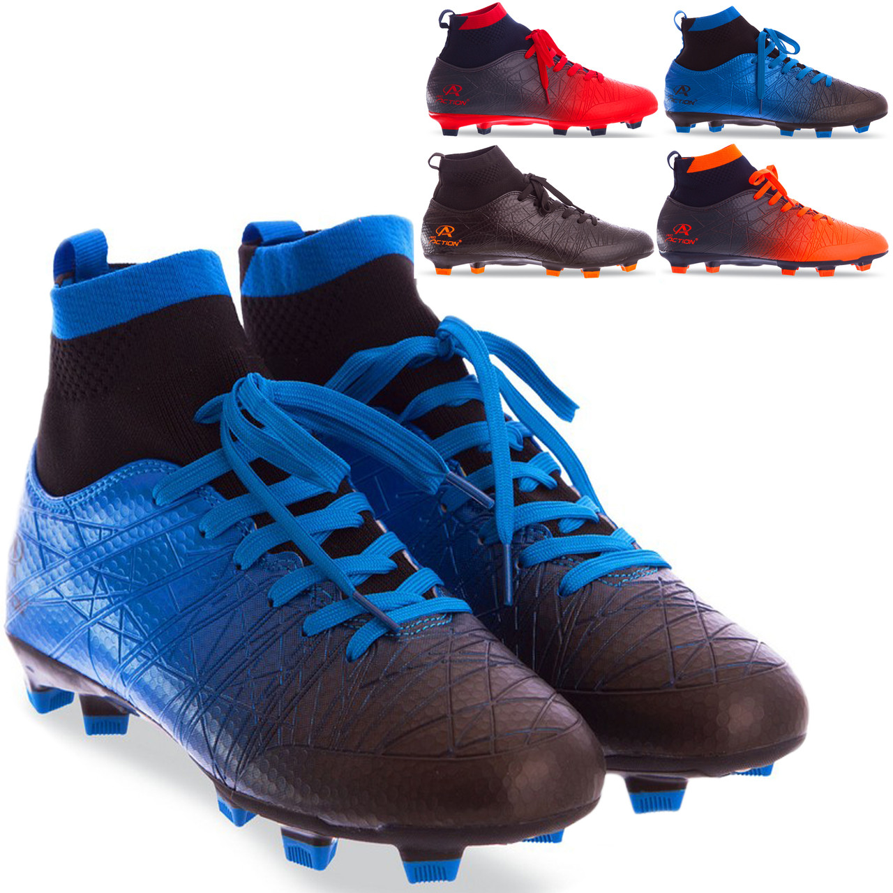 Бутсы футбольные подростковые с носком Pro Action Pro-1000: размер 35-40 (4 цвета) Черно-синий
Бутсы футбольные подростковые с носком Pro Action Pro-1000: размер 35-40 (4 цвета) Черно-синий