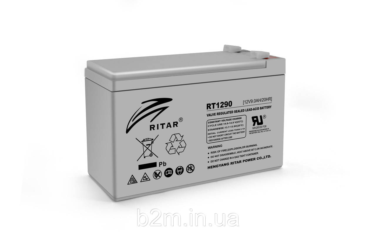 Аккумуляторная батарея AGM RITAR RT1290, Gray Case, 12V 9.0Ah ( 151 х 65 х 94, (100), Q10
Аккумуляторная батарея AGM RITAR RT1290, Gray Case, 12V 9.0Ah ( 151 х 65 х 94, (100), Q10