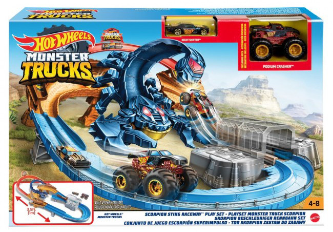 Автомобільні треки Hot Wheels Ігровий набір Hot Wheels Жало Скорпіона серії Monster Trucks (GNB05)
Автомобільні треки Hot Wheels Ігровий набір Hot Wheels Жало Скорпіона серії Monster Trucks (GNB05)