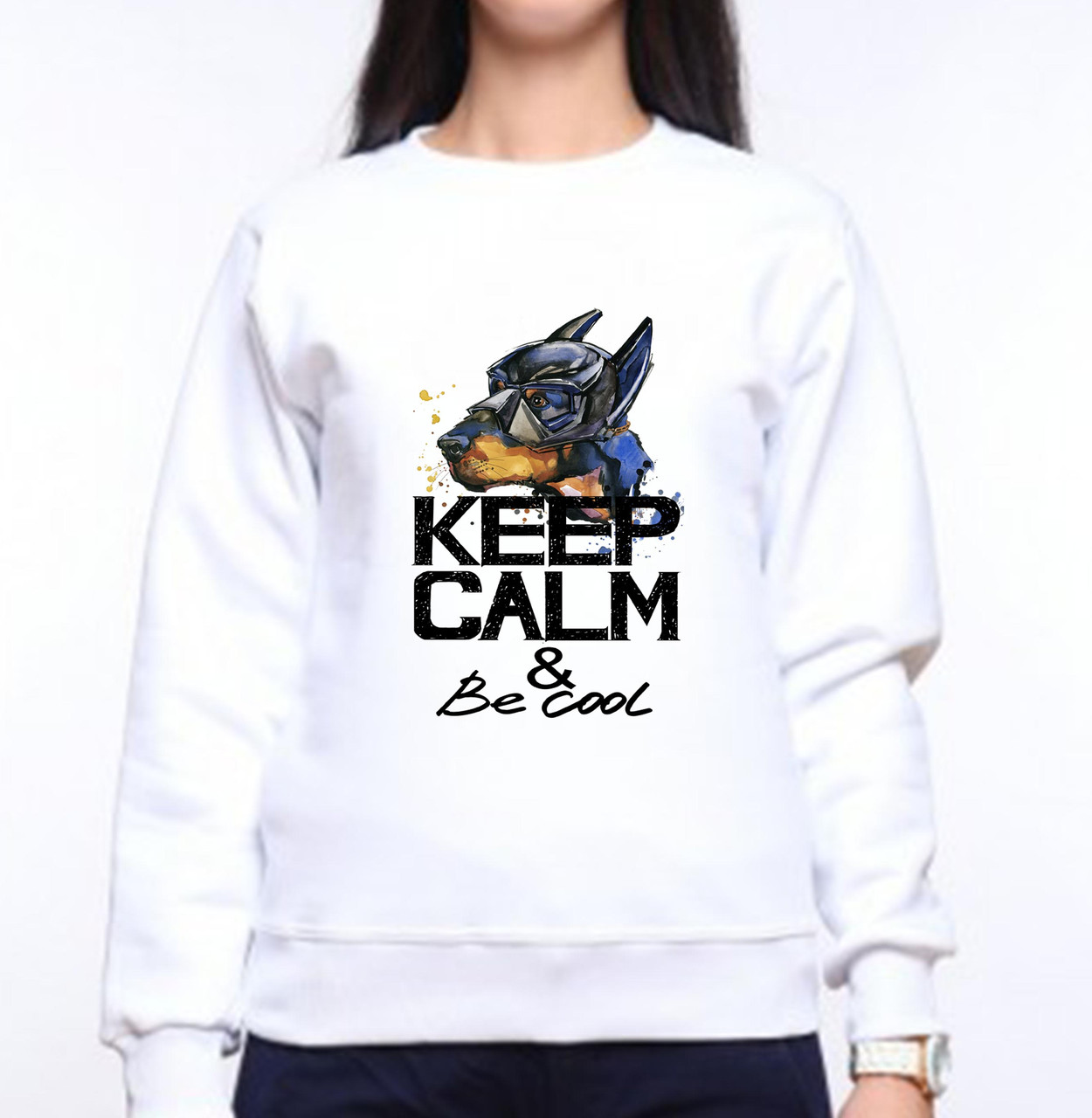 Женский свитшот с принтом Собака черная в маске "KEEP CALM & Be Cool" Push IT XS, Белый L
Женский свитшот с принтом Собака черная в маске "KEEP CALM & Be Cool" Push IT XS, Белый L