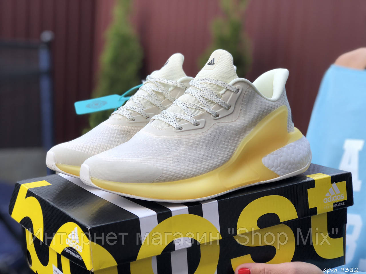 Кроссовки женские Adidas Alphaboost в стиле Адидас Альфа буст, текстиль, код SD-9382. Бежевые с желтым 38, Бежевый
Кроссовки женские Adidas Alphaboost в стиле Адидас Альфа буст, текстиль, код SD-9382. Бежевые с желтым 38, Бежевый