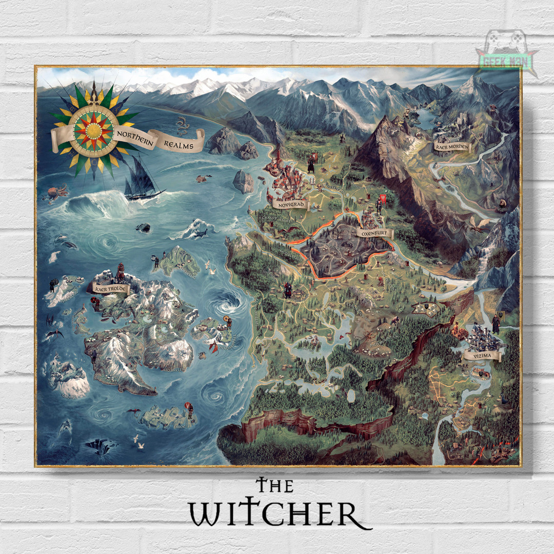 Постер Ведьмак, карта мира. Северные королевства, Witcher, Геральт. Размер А1 (60х73см)
Постер Ведьмак, карта мира. Северные королевства, Witcher, Геральт. Размер А1 (60х73см)