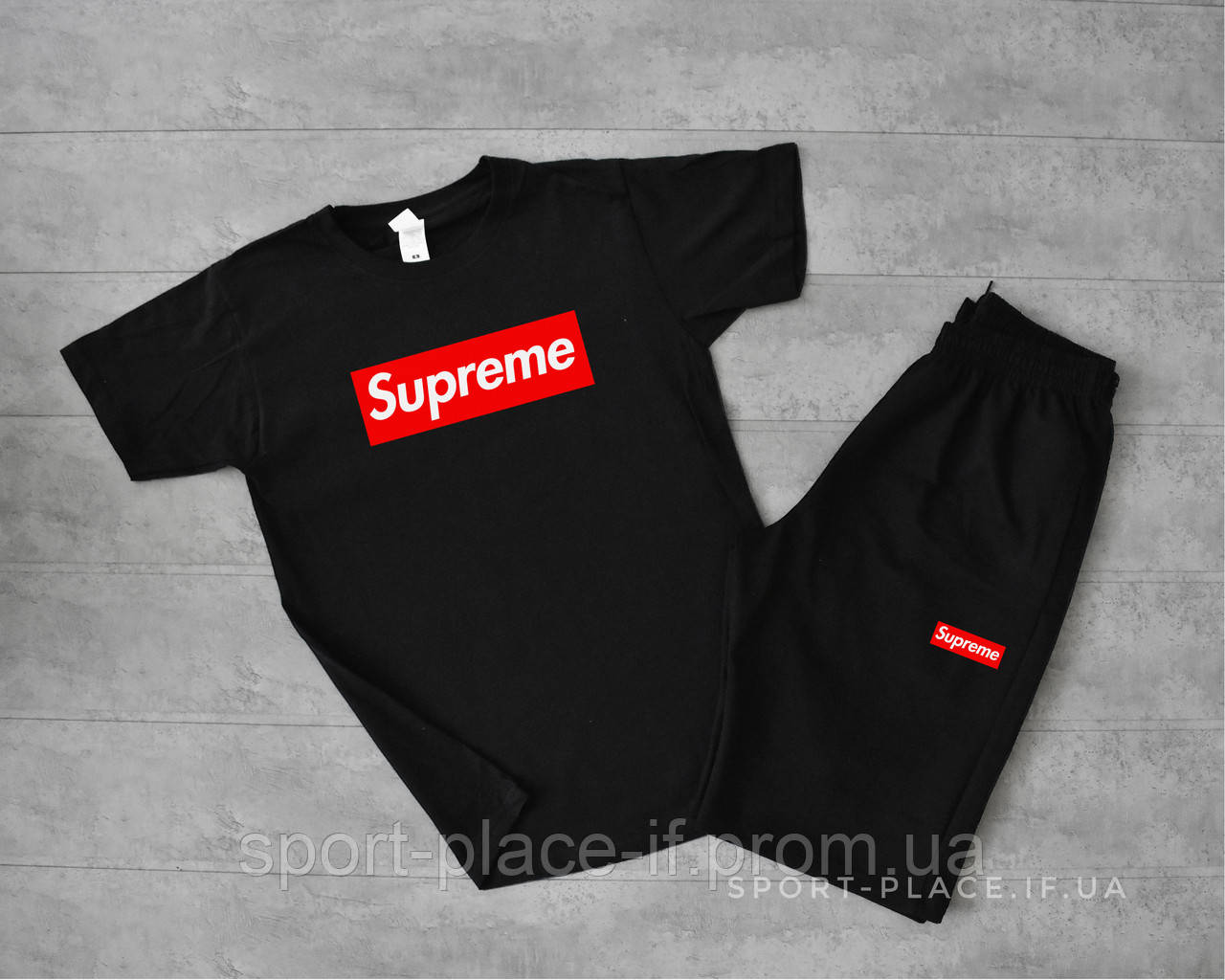 Летний комплект шорты и футболка Supreme (черная футболка , черные шорты) большой логотип XL, 52, Черный
Летний комплект шорты и футболка Supreme (черная футболка , черные шорты) большой логотип XL, 52, Черный
