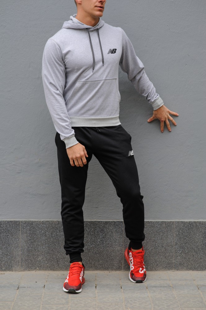 Мужской спортивный костюм New Balance (Нью Бэлэнс) серая худи и черные штаны весна-осень (реплика), Серо-черный
Мужской спортивный костюм New Balance (Нью Бэлэнс) серая худи и черные штаны весна-осень (реплика), Серо-черный