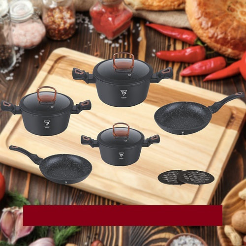 Набор кастрюль Набор посуды с мраморным покрытием 10 предметов Top Kitchen TK00012
Набор кастрюль Набор посуды с мраморным покрытием 10 предметов Top Kitchen TK00012
