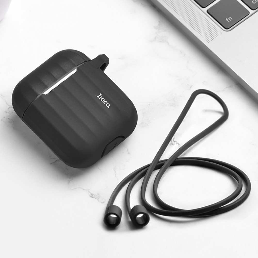 Чехол для Apple AirPods 1 2 Hoco футляр для наушников аир подс черный кейс с карабином
Чехол для Apple AirPods 1 2 Hoco футляр для наушников аир подс черный кейс с карабином