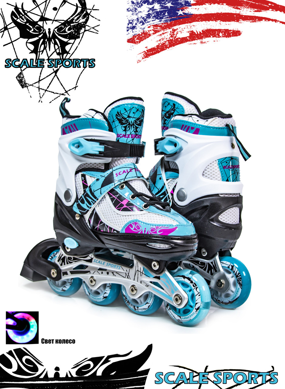 Ролики Scale Sports LF 967 Бирюзовые, размер 38-41, раздвижные (взрослые, для взрослых, Бирюзовый
Ролики Scale Sports LF 967 Бирюзовые, размер 38-41, раздвижные (взрослые, для взрослых, Бирюзовый