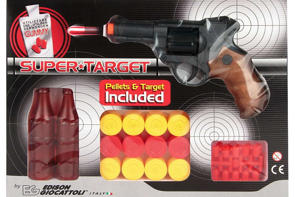 Игрушечный пистолет на пульках Edison Giocattoli Supertarget 19см 6-зарядный с мишенями (480/21
Игрушечный пистолет на пульках Edison Giocattoli Supertarget 19см 6-зарядный с мишенями (480/21