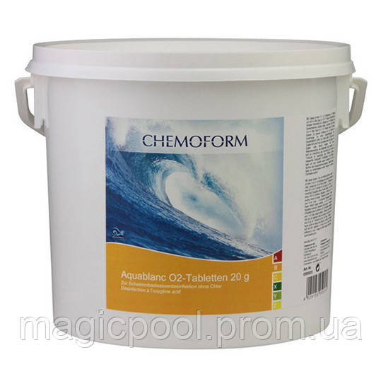 Бесхлорная дезинфекция Chemoform Aquablanc O2 Sauerstofftabletten 3 кг. (табл. 20 г)
Бесхлорная дезинфекция Chemoform Aquablanc O2 Sauerstofftabletten 3 кг. (табл. 20 г)