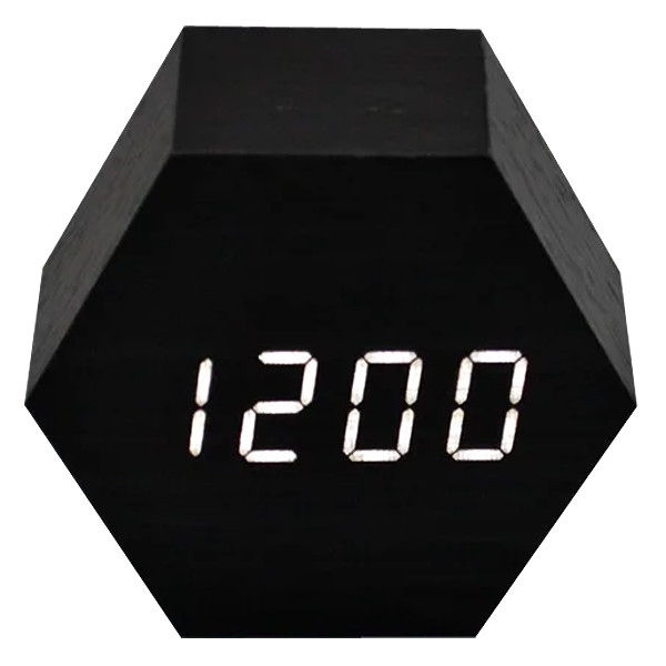 Настольные часы Wooden Watch электронные LED светодиодные в форме шестиугольника USB 9 см Чёрно-белые
Настольные часы Wooden Watch электронные LED светодиодные в форме шестиугольника USB 9 см Чёрно-белые