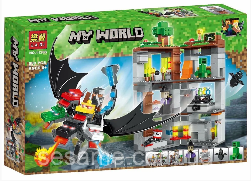 Конструктор Пятиглавый дракон Bela (Lari) 11268 (аналог Lego Майнкрафт, Minecraft), 580 дет
Конструктор Пятиглавый дракон Bela (Lari) 11268 (аналог Lego Майнкрафт, Minecraft), 580 дет