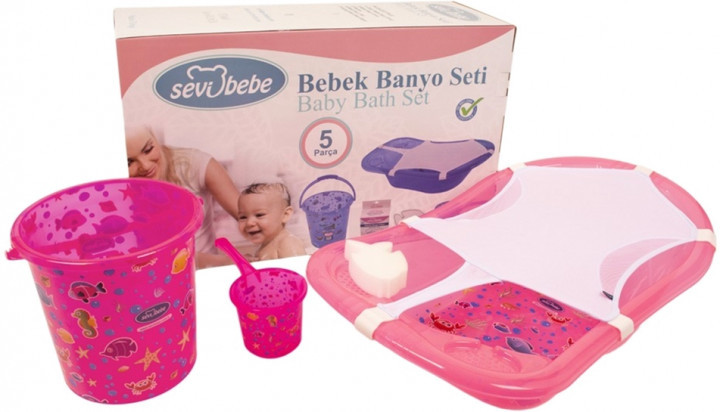 Детский набор для купания младенца с рисунком (5 единиц), розовый - Sevi Bebe,Турция
Детский набор для купания младенца с рисунком (5 единиц), розовый - Sevi Bebe,Турция