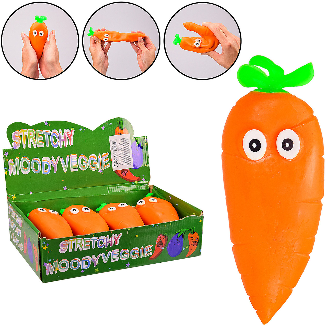 Игрушка-антистресс тянучка AN6696 (96шт) морковка, в дисп.боксе – 26*16.5*7.5 см, р-р игрушки – 15 см
Игрушка-антистресс тянучка AN6696 (96шт) морковка, в дисп.боксе – 26*16.5*7.5 см, р-р игрушки – 15 см