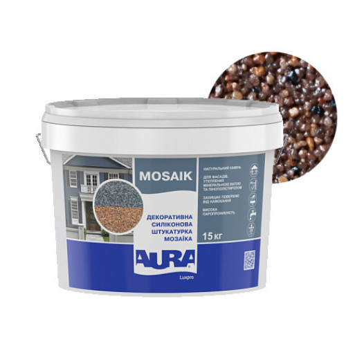 Штукатурка декоративная силиконовая Aura Luxpro Mosaik мозаичная M15 B229, Коричневый
Штукатурка декоративная силиконовая Aura Luxpro Mosaik мозаичная M15 B229, Коричневый