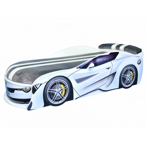 Кровать машина BMW Turbo белая 80х180 ДСП без подъемного механизма матрас Спорт темно-серый
Кровать машина BMW Turbo белая 80х180 ДСП без подъемного механизма матрас Спорт темно-серый