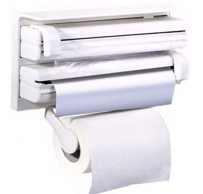 Кухонный диспенсер для бумажных полотенец, пищевой пленки и фольги Triple Paper Dispenser! Топ Продаж, Белый
Кухонный диспенсер для бумажных полотенец, пищевой пленки и фольги Triple Paper Dispenser! Топ Продаж, Белый