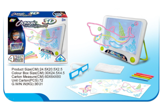 Светодиодная доска SHANTOU 3D Glow Drawing Board планшет для рисования светом Черный (SUN8233)
Светодиодная доска SHANTOU 3D Glow Drawing Board планшет для рисования светом Черный (SUN8233)