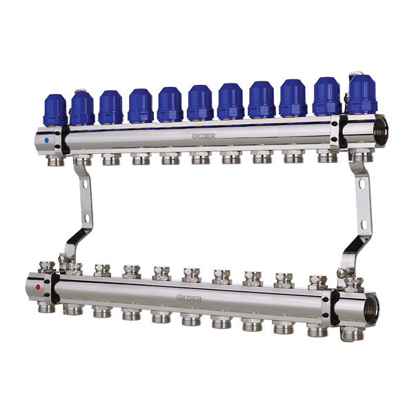 Коллекторный блок с термостатическими клапанами KOER KR.1100-11 1”x11 WAYS (KR2637)
Коллекторный блок с термостатическими клапанами KOER KR.1100-11 1”x11 WAYS (KR2637)