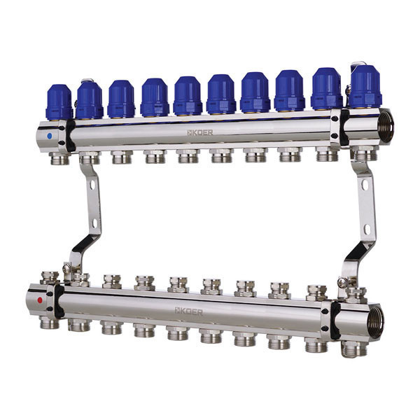 Коллекторный блок с термостатическими клапанами KOER KR.1100-10 1”x10 WAYS (KR2636)
Коллекторный блок с термостатическими клапанами KOER KR.1100-10 1”x10 WAYS (KR2636)
