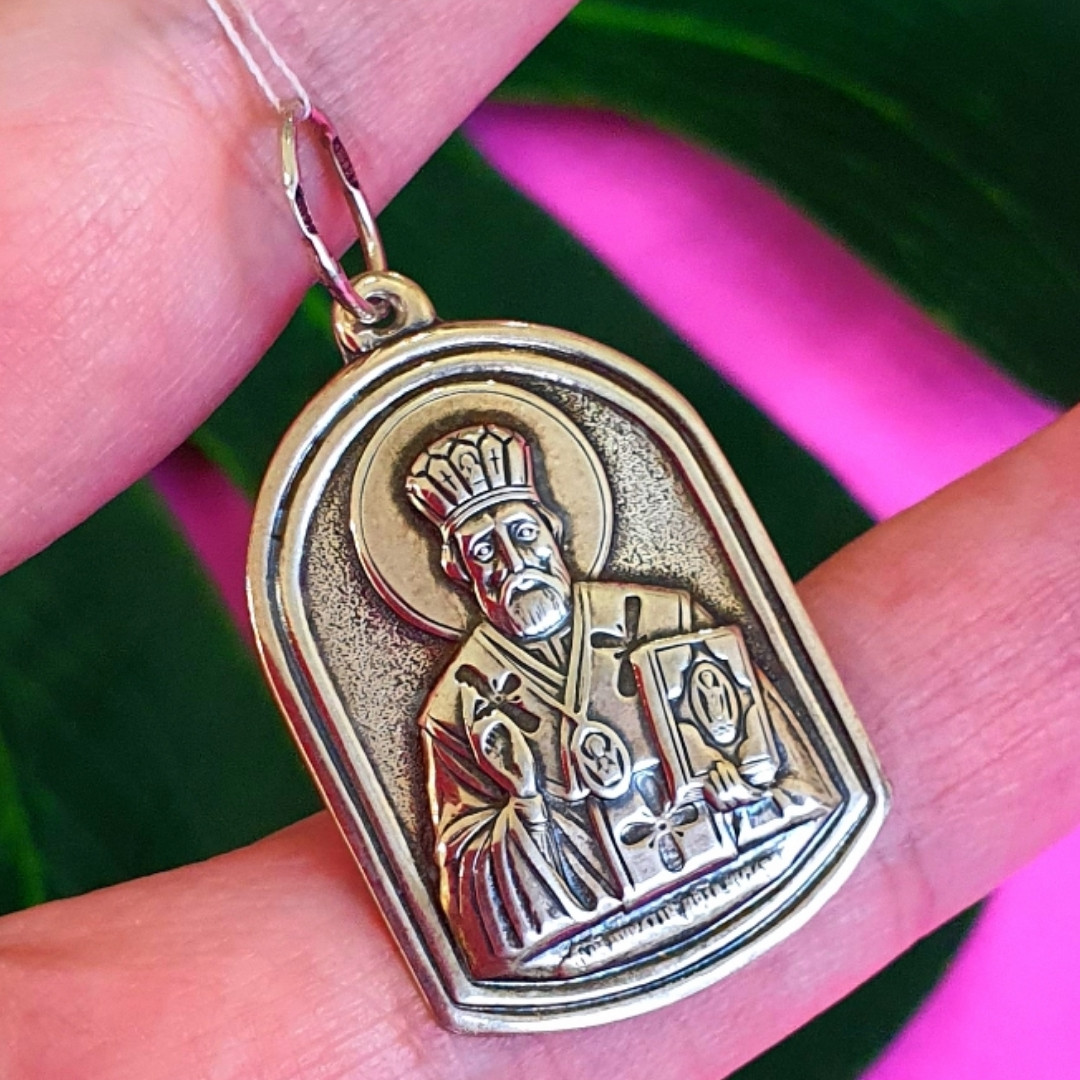 Серебряная ладанка Николай Чудотворец - Святой Николай иконка серебро - Кулон Николай Чудотворец Серебро
Серебряная ладанка Николай Чудотворец - Святой Николай иконка серебро - Кулон Николай Чудотворец Серебро