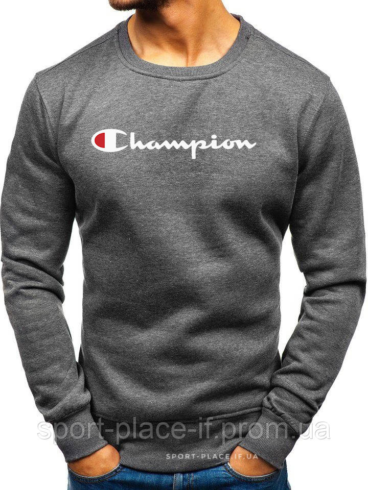 Мужской свитшот Champion (Чемпион) темно серый (большая белая эмблема) толстовка лонгслив M, 48
Мужской свитшот Champion (Чемпион) темно серый (большая белая эмблема) толстовка лонгслив M, 48