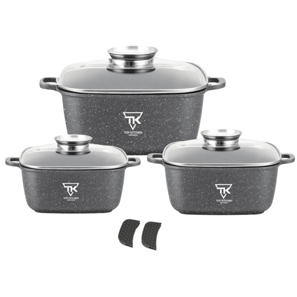 Набор кастрюль из 6 предметов TOP KITCHEN TK00025 Серый + ПОДАРОК:Нескользящий коврик для телефона. Размер
Набор кастрюль из 6 предметов TOP KITCHEN TK00025 Серый + ПОДАРОК:Нескользящий коврик для телефона. Размер