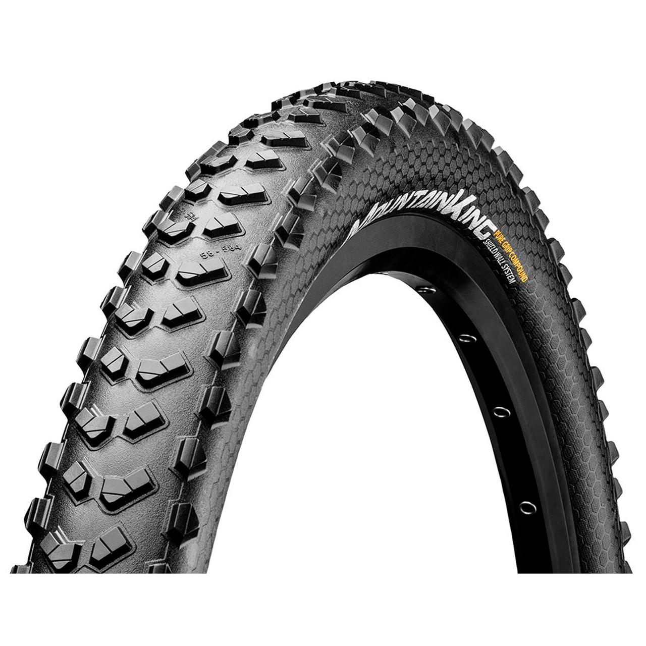 Покрышка бескамерная для велосипеда Continental Mountain King 29"x2.3, черная, складная, ProTection, Skin
Покрышка бескамерная для велосипеда Continental Mountain King 29"x2.3, черная, складная, ProTection, Skin
