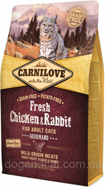 Сухой корм Carnilove (Карнилав) Cat Fresh Chicken & Rabbit Gourmand с курицей и кроликом 6 кг
Сухой корм Carnilove (Карнилав) Cat Fresh Chicken & Rabbit Gourmand с курицей и кроликом 6 кг