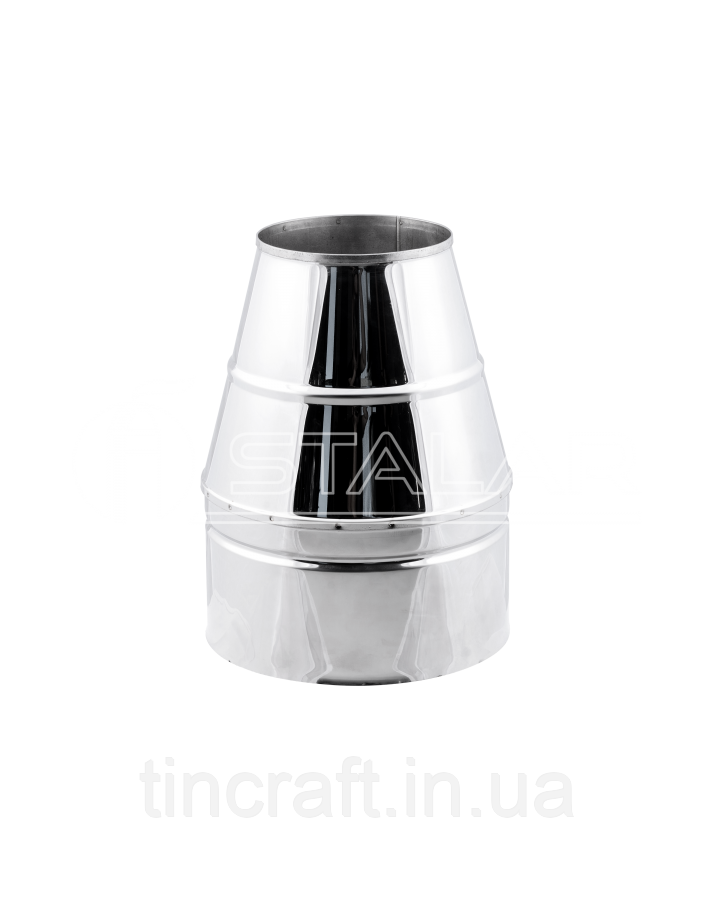 Конус двустенный sauna (Eco thermo AISI 201) нерж/оц - диаметр Ø100/200, толщина 1 мм
Конус двустенный sauna (Eco thermo AISI 201) нерж/оц - диаметр Ø100/200, толщина 1 мм