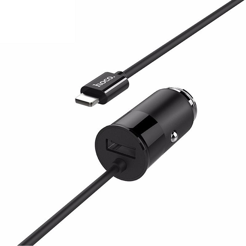 Автомобильное зарядное USB Hoco Z17 + кабель Lightning для iPhone Black 2.4A, Черный
Автомобильное зарядное USB Hoco Z17 + кабель Lightning для iPhone Black 2.4A, Черный