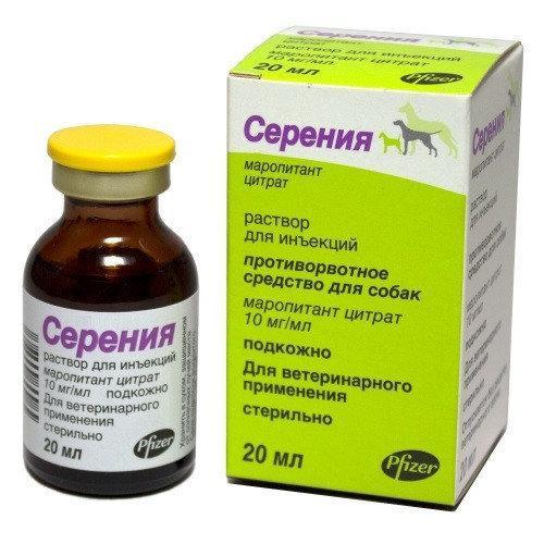Быстро действующий препарат раствор Серения для лечения и устранения рвоты, укачивания у собак
Быстро действующий препарат раствор Серения для лечения и устранения рвоты, укачивания у собак