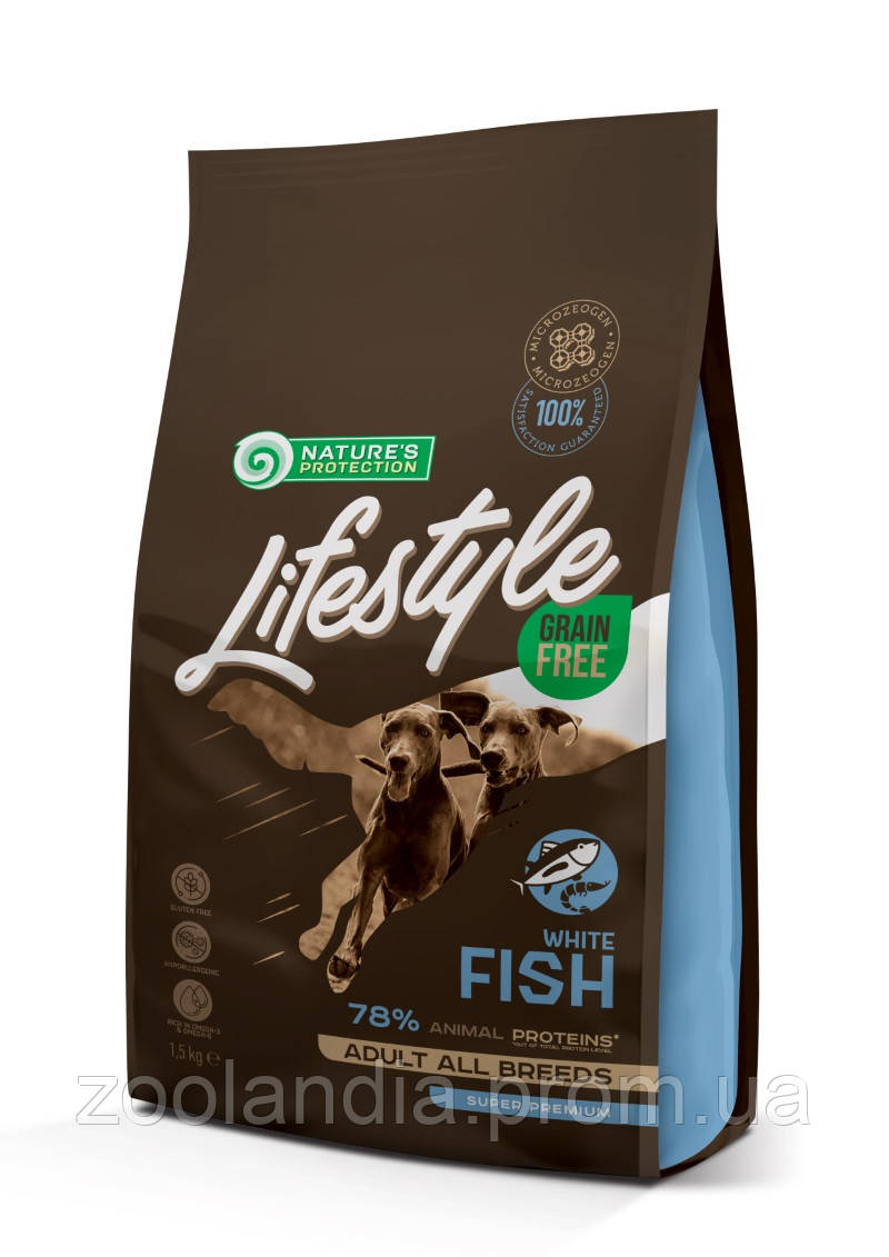 N P Lifestyle Grain Free White Fish Adult All Breeds - сухой беззерновой корм для взрослых собак всех пород
N P Lifestyle Grain Free White Fish Adult All Breeds - сухой беззерновой корм для взрослых собак всех пород