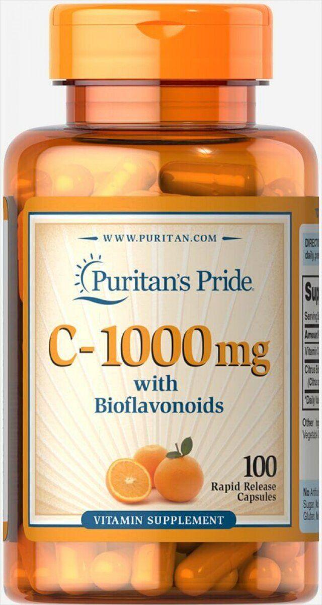 Витамин С с биофлавоноидами, Vitamin C with Bioflavonoids, Puritan's Pride, 1000 мг, 100 капсул
Витамин С с биофлавоноидами, Vitamin C with Bioflavonoids, Puritan's Pride, 1000 мг, 100 капсул