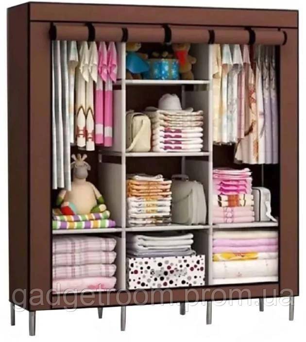 Шкаф тканевый раскладной на три секции Storage Wardrobe 88130 130х45х175 см Коричневый 101027, КОД: 1722285
Шкаф тканевый раскладной на три секции Storage Wardrobe 88130 130х45х175 см Коричневый 101027, КОД: 1722285