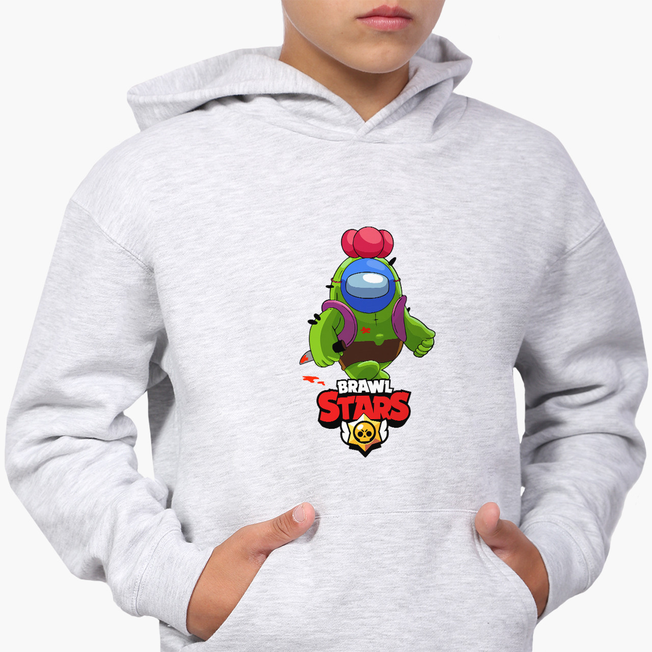 Худи для мальчика Спайк Бравл Старс Амонг Ас (Spike Brawl Stars with Pin Among Us) Кенгуру Светло-серый
Худи для мальчика Спайк Бравл Старс Амонг Ас (Spike Brawl Stars with Pin Among Us) Кенгуру Светло-серый